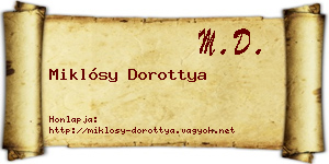 Miklósy Dorottya névjegykártya