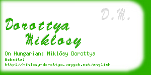 dorottya miklosy business card