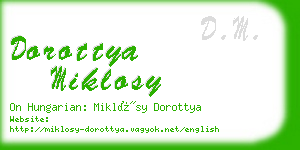 dorottya miklosy business card